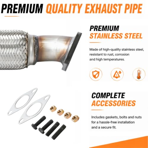 FP14H Front Flex Exhaust Pipe for 2006-2008 Hyundai Sonata 2.4L 52602 - size: 2006-2008 Hyundai Sonata