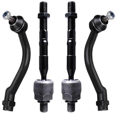 4pc Front Inner and Outer Tie Rod Ends for Hyundai Santa Fe 2007-2012