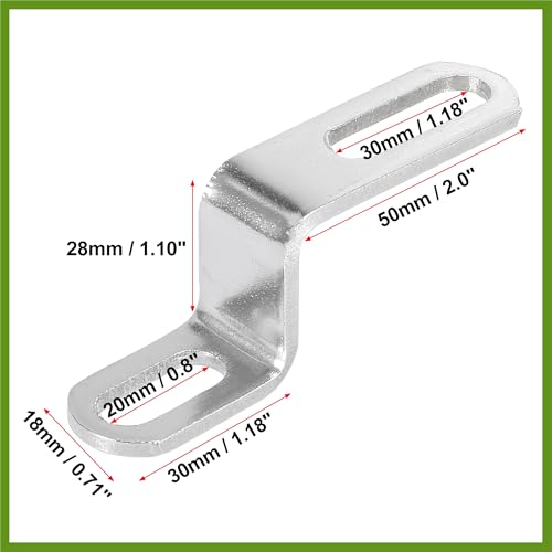 20mm 30mm 0.8" 1.18" Motorcycle Exhaust Pipe Bracket Z Shape Muffler Mounting Clamp Stainless Steel Silver Tone Vehicle Components