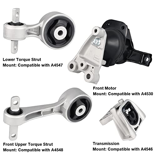 JDMON 4Pcs Engine Motor Mounts Transmission Mount Kit Replacement for 2006-2011 Honda Civic 1.8L Manual Trans Model Only Compatible with A4546, A4547, A4548, A4530 - size: 4PCS-Compatible with 2006-2011 Civic 1.8L Manual