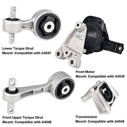 JDMON 4Pcs Engine Motor Mounts Transmission Mount Kit Replacement for 2006-2011 Honda Civic 1.8L Manual Trans Model Only Compatible with A4546, A4547, A4548, A4530 - size: 4PCS-Compatible with 2006-2011 Civic 1.8L Manual