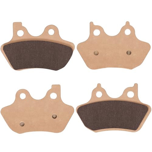 LOCOPOW Sintered Brake Pads Front and Rear for Harley Davidson Softail, Heritage Classic, Fat Boy, Dyna Electra Glide,Sportster XLH883R/2000 2001 2002 2003 2004 2005 2006 2007