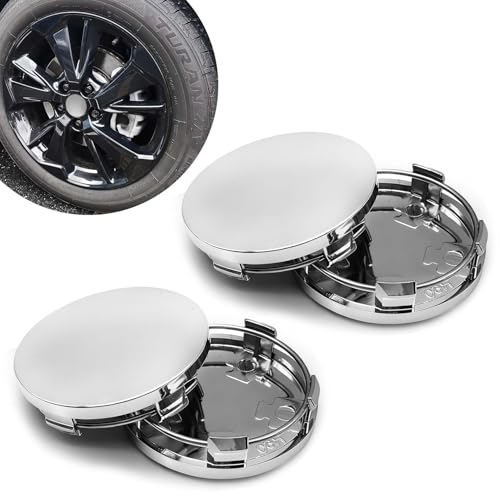 4PCS Car Wheel Center Caps, Center Caps for Rims, ABS Snap-in Vehicle Wheel Hub Cover, OD 60MM/2.36In ID 56MM/2.2In Modified Car Rim Cover Replacements for Most SUV Sedan Truck (Plating Color) - color: Plating Color