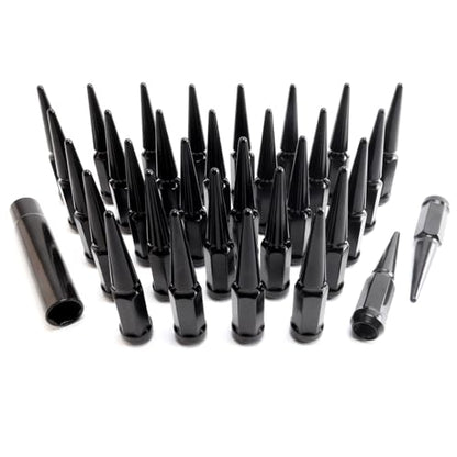 32PCS 14x1.5 Wheel Spike Lug Nuts, Black Spike Lug Nuts - size: 14x1.5