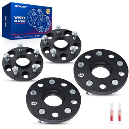 KAX 5x4.5 Hub-Centric Wheel Spacers 15mm for Subaru Outback - color: Black, size: 5x4.5 -56.1mm -M12x1.25 -15mm thick -4Pcs