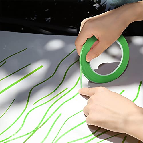 Epakh 4 Pack Masking Tape Pinstripe 1/16 1/8 1/4 1/2 Inch,Green,52 Yd - color: Green, size: 52 yd