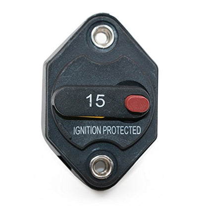 T3 15 Amp Panel Mount Circuit Breaker 32V DC - color: Panel Mount, size: 15A