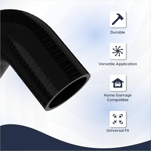 Endure 90 Degree Silicone Elbow Intake Hose 4-Ply, 2"(51mm) - Black - color: Red, size: ID - 2Inch(51mm)