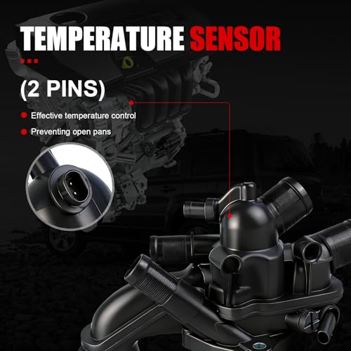 Engine Coolant Thermostat Housing Assembly Compatible with Mini Cooper 2011-2016,Cooper Countryman 2011-2017,Cooper Paceman 2013-2016 1.6L,Replace for# 11537647305 11537588876 902-5188 - size: 902-5188