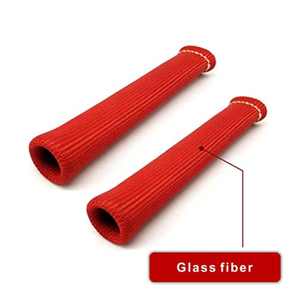 Red Spark Plug Wire Heat Shield Spark Plug Wire Heat Shield Sleeve Spark Plug Boot Protector Boots Wrap for SBC BBC 350 454 8PCS Plug Wire Covers - 2500F High Temp Protection - color: Red