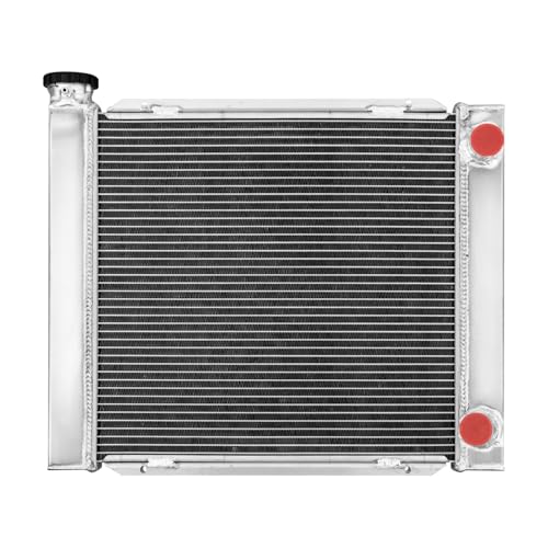3 Row Universal 22" W X 19" H Radiator Compatible with Chevy SBC 350 Engine Double Pass Core Crossflow Aluminum Cooling Radiators