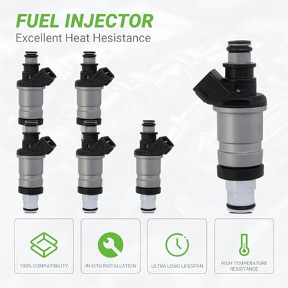 Fuel Injectors FJ340 Set of 6 for Honda Accord Odyssey Acura CL TL V6 97-02 - size: 340