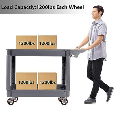 6 inch Heavy Duty Caster Wheel- Polyurethane Tread(Crowned) on cast lron Wheels -1/2" Bore -Roller Bearing, Set of 4 Heavy Duty Caster Wheel- 4800 lbs Capacity (4 Pack) - color: Crowned Poly on Cast Iron, size: 6"×2"