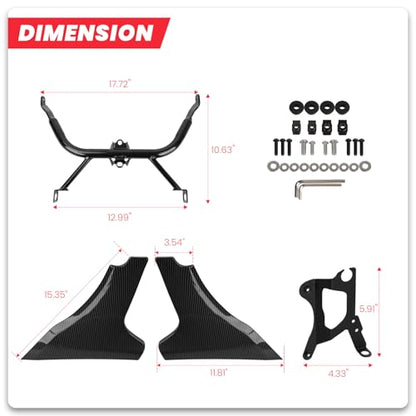 Side Fairing Panel Bracket Kit compatible with Harley Davidson CVO Road Glide ST FLTRXSTSE 2024-2025 FLTRXSE 2023-2025, Unpainted Spoilers Cover Support Kit - size: Carbon Fiber Pattern