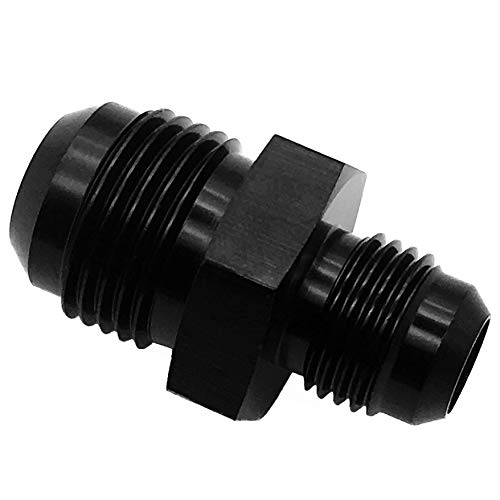 4AN to 3AN Male Flare Reducer Hose Fitting Adapter Fuel Line AN4 to AN3 Reducing Aluminum Pipe Union Connector Black - size: 4AN to 3AN