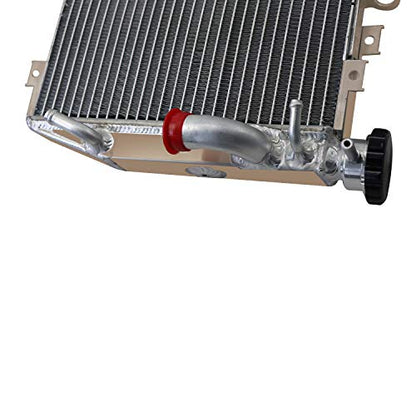 Aluminum Racing Radiator for 2004 2005 Kawasaki Ninja ZX-10R ZX10R, AA5052 Aircraft Grade Cooling, High Performance Racing Spec with CNC Machined Cap