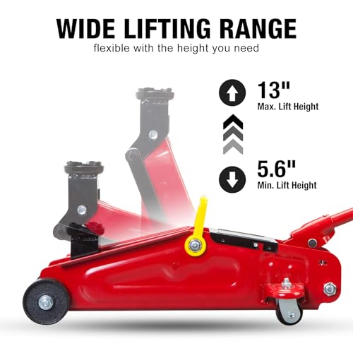 BIG RED 1.5Ton Hydraulic Trolley Service/Floor Jack with Blow Portable Case