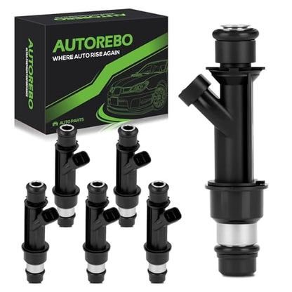 Fuel Injectors Set of 6 Compatible with Chevrolet Trailblazer EXT & GMC Envoy XL/XUV & Buick Rainier & Saab 9-7x & Oldsmobile Bravada, L6 4.2L # FJ319 FJ10578 25313185 12569573 8125695730 17113680 - size: 319