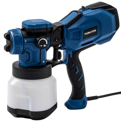 HVLP Paint Sprayer,1200W High Power Electric Spray Gun,6 Nozzles,3 Spray Patterns & 1200ml Large Container for Furniture,Cabinets,Walls,Fences,Garden & Outdoor - color: CX81-Blue