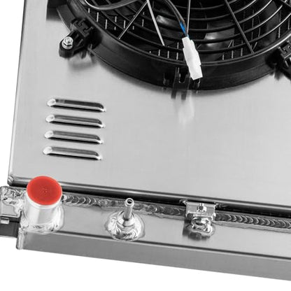 Aluminum Radiator + Shroud Fan + Relay Compatible with 2005-2018 Nissan Frontier Xterra Pathfinder 4.0L V6 2006 2007 2008 2009 2010 2011 2012 2013 2014 2015 2016 2017 Radiator