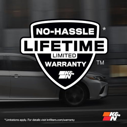 K&N High-Flow Original Lifetime Engine Air Filter: Increase Power: Premium, Washable: Compatible with 2012-2026 AUDI: A1, A3, Q2, Q3, TT, 33-3005