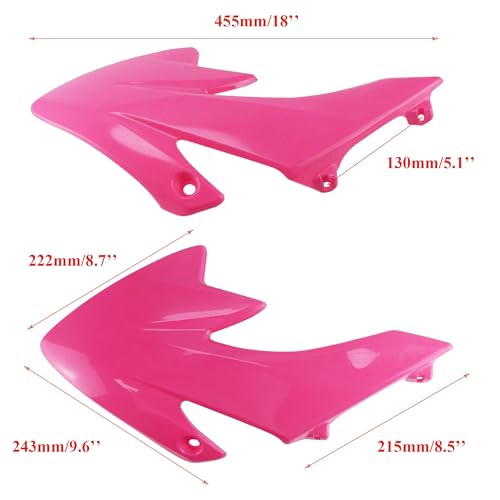PRO BAT 7 PCs CRF50 Plastic Fender Kit with Fork Suspension Guard Cover - color: Pink