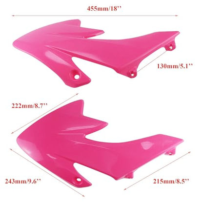 PRO BAT 7 PCs CRF50 Plastic Fender Kit with Fork Suspension Guard Cover - color: Pink