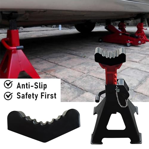 6Ton Car Jack Stand Rubber Pad Slotted Lift Floor Adapter Repair Tool Frame Rail Pinch Weld Lifting Universal Repair Tools Safety Grip Pads - color: Black, size: 6 Ton