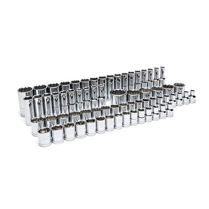 GEARWRENCH 67 Pc 1/2” Drive Master Metric Chrome Socket Set | GWMSSKT12MM - style: 1/2" Chrome Sockets