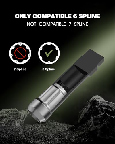 GAsupply 6 Spline Lug Nuts Key with 3/4”(19mm) & 13/16”(21mm) Hex, 1pc - size: 90mm Tall, style: 6 Spline