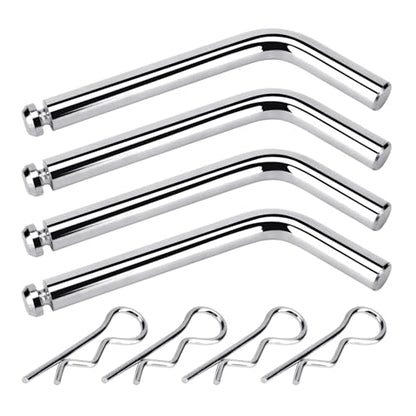 4 Pcs Replacement 5th Wheel Pins and Clips, 1/2 Inch Diameter Fits 5th Wheel Hitch and 5th Wheel Rail Gooseneck Hitches