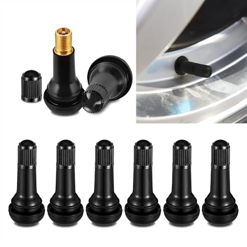 8PCS TR413 Tubeless Tire Valve Stems, Tire Valve, Bulk Tubeless Rubber Snap in Valves Stems, Car Tubeless Valve Stems Suitable for 0.453 inch Rim Holes on Standard Vehicle Tires (TR413) - size: TR413