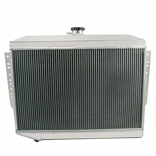 4 Row Aluminum Radiator Shroud Fan Relay compatible with 1972-1979 Jeep Cherokee Wagoneer 5.9L V8 Radiators