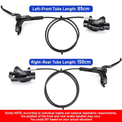 TOBWOLF MTB Hydraulic Disc Brake Set, Four-Piston Bike Brake Upgrade Kit - color: Upgrade Hydraulic Disc Brake Set - Four Piston