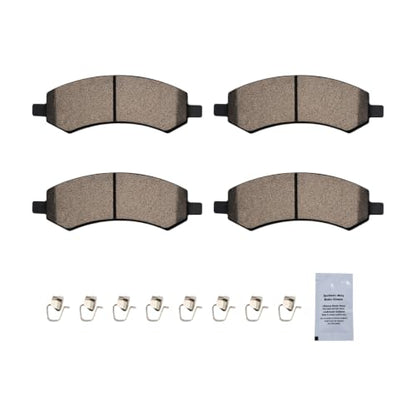 HUSCH Ceramic Brake Pads and Drilled and Slotted Brake Rotors Fit for Dodge - size: Drilled&Slotted-53005+D1084