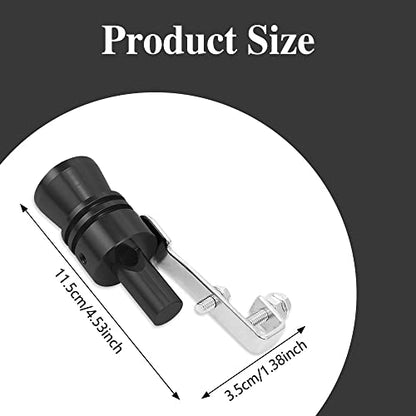 2PCS Car Turbo Whistle, Aluminum Alloy Universal Turbo Whistle - color: Black