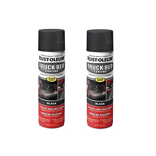 Rust-Oleum 248914-2PK Truck Bed Coating Spray Paint, 15 oz, Black, 2 Pack - color: Black, size: 15 Fl Oz (Pack of 2)