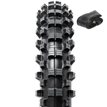 110/100-18 4PR TT 64M Dirt Bike Front/Rear Tire and Inner Tube Compatible with 110/100-18 Off Road Pit Bike/Motorcycle Tire (P-2006)