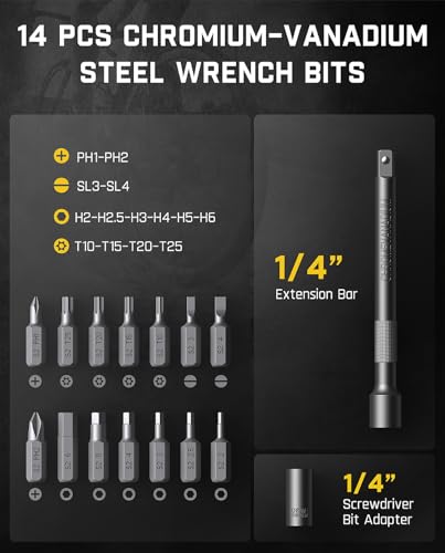Fanttik WB10 Nova Mini Torque Wrench Bike Set, 2-10Nm, 14 Bits, Carbon Safe