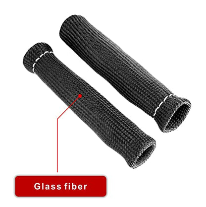 Black Spark Plug Wire Heat Shield Spark Plug Wire Heat Shield Sleeve Spark Plug Boot Protector Boots Wrap for SBC BBC 350 454 8PCS Plug Wire Covers - 2500F High Temp Protection - color: Black