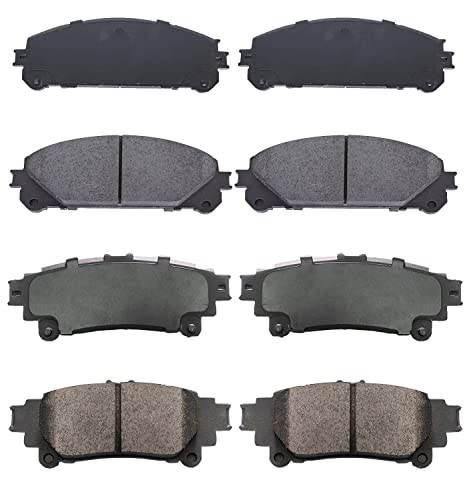 Replacement for Front & Rear Ceramic Brake Pads D1324,D1391 - LEXUS RX350, RX450h, Highlander, Sienna 2010-2018 - style: D1324-D1391