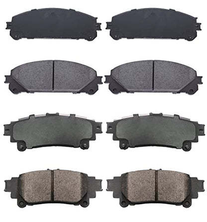 Replacement for Front & Rear Ceramic Brake Pads D1324,D1391 - LEXUS RX350, RX450h, Highlander, Sienna 2010-2018 - style: D1324-D1391