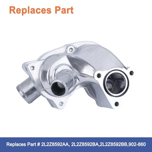 Upgrade Aluminum Thermostat Housing Assembly(1PCS). Replaces Part #2L2Z8592AA 2L2Z8592BA. Fit for Ford Explorer 2002-2010 4.0L V6,Mercury Mountaineer 2002-2010 4.0L V6.