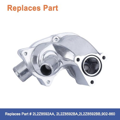 Upgrade Aluminum Thermostat Housing Assembly(1PCS). Replaces Part #2L2Z8592AA 2L2Z8592BA. Fit for Ford Explorer 2002-2010 4.0L V6,Mercury Mountaineer 2002-2010 4.0L V6.