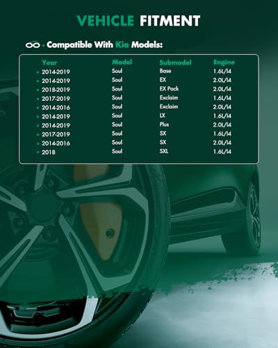 SCITOO Pair CV Axle Drive Shaft For Kia Soul 2014-2019