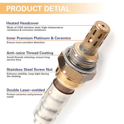 Nifeida 234-4488 15379 O2 Oxygen Sensor Downstream Compatiable with 2007-2016 Mini Cooper Countryman Paceman L4 1.6L, Replace# 250-24546,11787548961 - size: 234-4488
