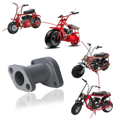 JMCHstore Aluminum Racing Performance Intake Pipe Inlet Manifold for Coleman CT100U CC100X 98cc for FRP GMB100 Mini bike, for Predator 79cc 154F 3Hp Engine,SK100 CK100-S Go kart, Massimo MB100