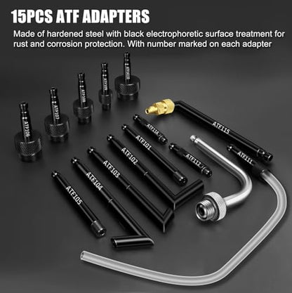 JIFETOR Transmission Fluid Pump Pneumatic Extractor and Dispenser Tool Kit - color: Blue & Black