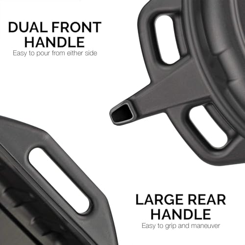 NEIKO 20762A Oil Drain Pan | Black Plastic Anti Splash | Motor Oil Drip Catcher Pan | 2 Gallon (8L) Capacity - style: 2 gal/8 L Oil Drain Pan
