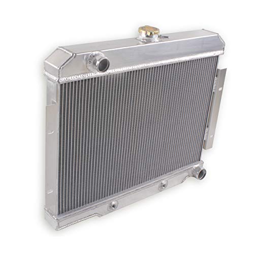 OHOB-COOL 3row Full Aluminum Radiator For 1972-1986 73 74 75 76 85 Jeep CJ CJ5 CJ6 CJ7 V8 Conversion (CHEVY ENGINES ONLY) - size: 72-86 jeep